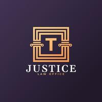 Law Firm Letter T Logo Design Template Element vector