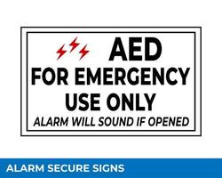 Notice Emergency Exit Only Alarm Will Sound When Door is Opened Sign In Vector, Easy To Use And Print Design Templates vector