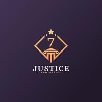 Law Firm Number 7 Logo Design Template Element vector