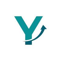 Initial Letter Y Arrow Up Logo Symbol. Good for Company, Travel, Start up, Logistic and Graph Logos vector