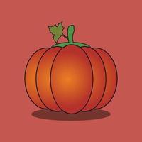 ilustración gráfica vectorial de calabaza de frutas, adecuada para el diseño con temática de frutas vector