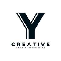 Creative Initial Letter Y Logo Design. Usable for Business and Branding Logos. Flat Vector Logo Design Ideas Template Element.