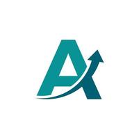 Initial Letter A Arrow Up Logo Symbol. Good for Company, Travel, Start up, Logistic and Graph Logos vector