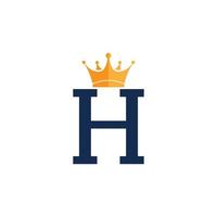 Initial Letter H with Crown Logo Branding Identity Logo Design Template vector