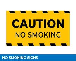 advertencia de señales de zona de no fumadores en vector, fácil de usar y plantillas de diseño de impresión vector