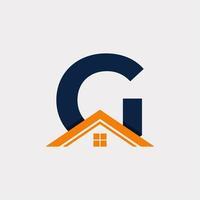 Real Estate. Initial Letter G House Logo Design Template Element. Vector Eps10