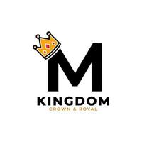 Initial Letter M with Crown Logo Branding Identity Logo Design Template vector