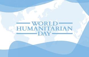 Flat Design Illustration Of World Humanitarian Day Template, Design Suitable For Posters, Backgrounds, Greeting Cards, World Humanitarian Day Themed vector