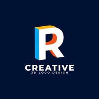 Letter R Logo Alphabet. Usable for Business and Branding Logos. vector