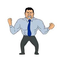 Angry Businessman Cartoon vector