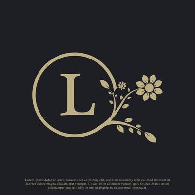 Luxury Organic Jewellery Diamond Flower Monogram Logo