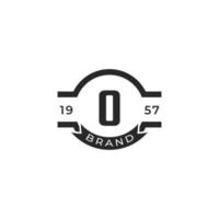 Vintage Insignia Letter O Logo Design Template Element. Suitable for Identity, Label, Badge, Cafe, Hotel Icon Vector