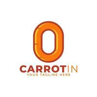 Initial Letter O Carrot Logo Design Vector. Designed for Web Site Design, Logo, App, UI vector