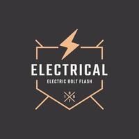 insignia de etiqueta rústica retro vintage hipster para inspiración de diseño de logotipo de sello de tormenta de flash de perno eléctrico