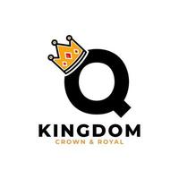 Initial Letter Q with Crown Logo Branding Identity Logo Design Template vector