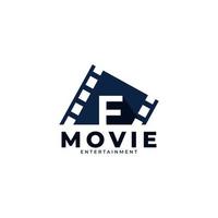 logotipo de la película elemento de plantilla de diseño de logotipo de película inicial letra f. eps10 vector
