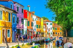 Burano, Italy, September 14, 2019 Colorful houses in Burano island