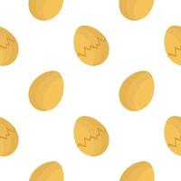 seamless pattern of eggs and cracked eggs vector