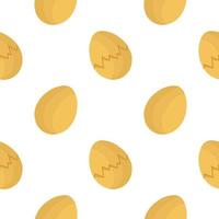 seamless pattern of eggs and cracked eggs vector