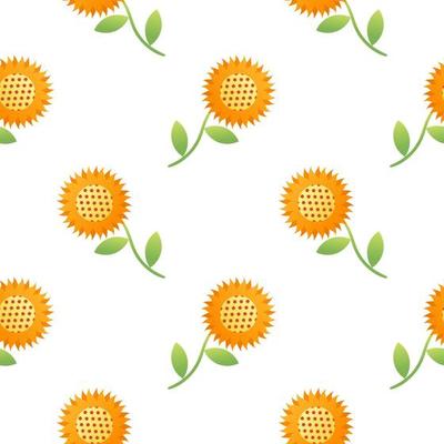 sunflower seamless pattern with nature theme