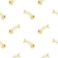 fishbone seamless pattern vector