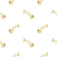 fishbone seamless pattern vector