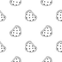 seamless pattern hand drawn cookie cake vector