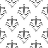 anchor hand drawn seamless pattern vector