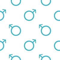 símbolo de género masculino de patrones sin fisuras vector