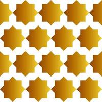 arabic seamless pattern with golden color gradient vector
