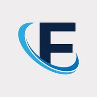 Initial Letter F Tech Logo Design Template Element.  Eps10 Vector