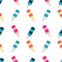 colorful ice cream seamless pattern vector