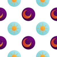 seamless pattern day and night illustration vector