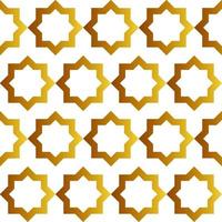 arabic seamless pattern with golden color gradient 2 vector