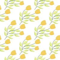 seamless pattern of yellow flowers vector