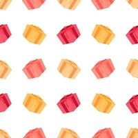 seamless pattern of colorful gift boxes vector