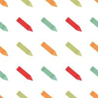 seamless pattern of colorful crayons vector