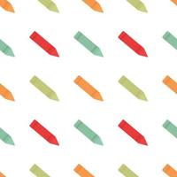 seamless pattern of colorful crayons vector