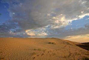 Sand dune at Great Sand Hills in scenic Saskatchewan photo