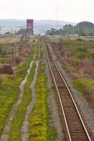 railraod tracks leading into Mortlach in Saskatchewan photo