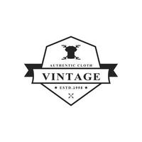 Vintage Retro Badge for Clothing Apparel Logo Emblem Design Inspiration vector