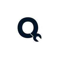 Initial Letter Q Wrench Logo Design Inspiration vector