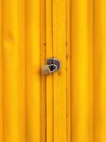 padlock locking a gate photo