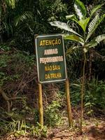 Warning sign for venomous animals photo