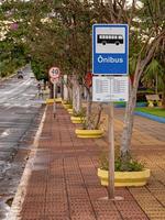 bus stop with timetable photo