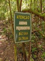 Warning sign for venomous animals photo