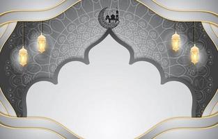 elegant islamic background with blank space in middle vector