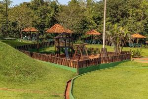 Wooden children playground photo