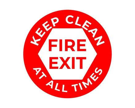 Fire Exit Sign In Vector, Easy To Use And Print Design Templates vector