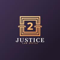Law Firm Number 2 Logo Design Template Element vector